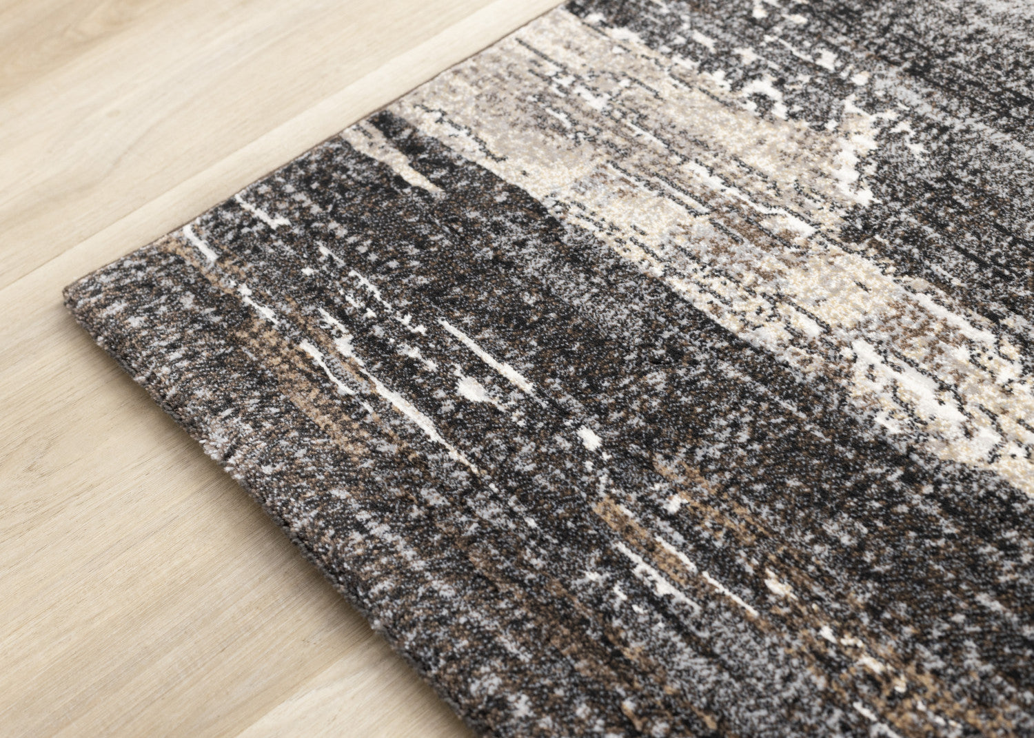 Allure Modern Dark Area Rug - Black Brown - 5' X 8'