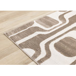 Logan Modern Area Rug - Brown Cream - 8' X 11'