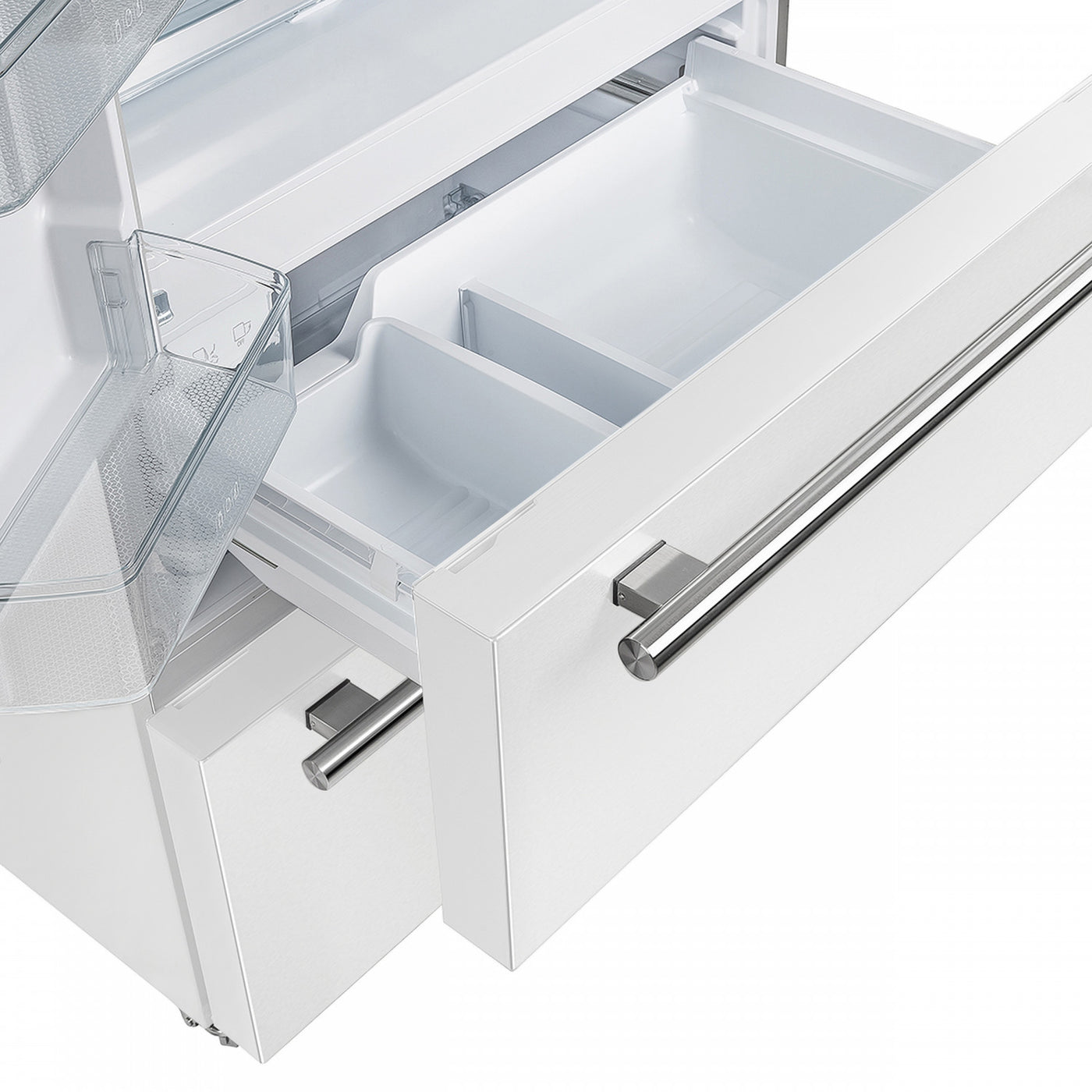 Forno Moena White Counter-Depth French Door Refrigerator with Ice Maker (19.2 Cu. Ft.) - FFRBI1820-36WHT