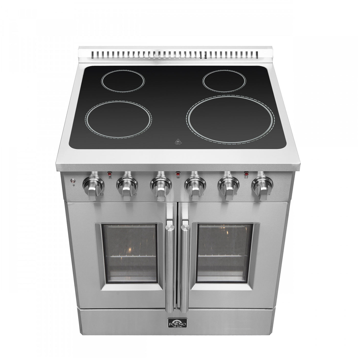Forno Galiano 30" Stainless Steel French Door Electric Range With True Convection And Air Fry (4.32 Cu. Ft.) - FFSEL6917-30