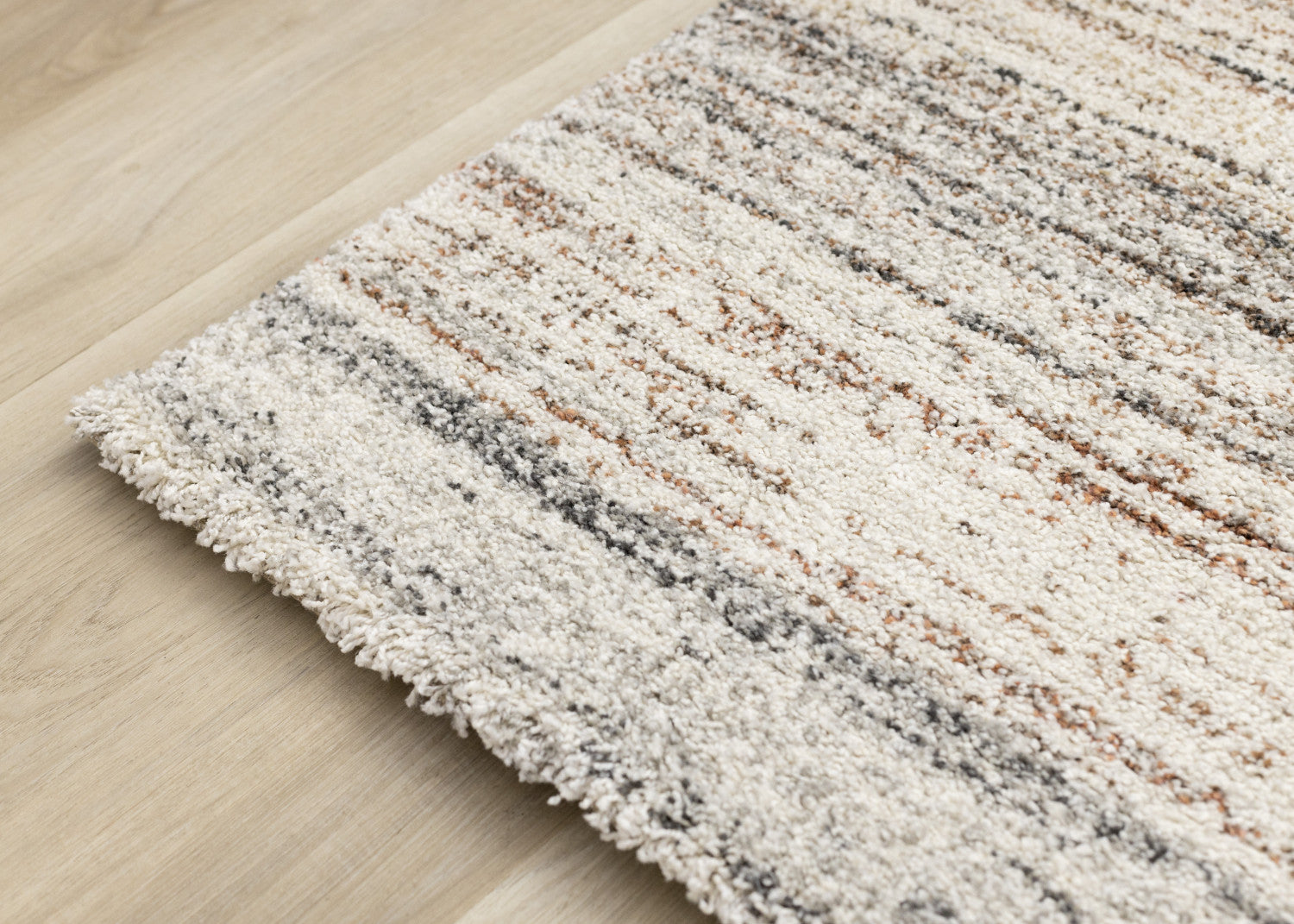 Marquee Soft Contemporary Area Rug - Cream Rust - 5' X 8'