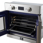 Forno Gallico Stainless Steel 30" French Door Electric Wall Oven with True Convection and Air Fry (3.68 Cu. Ft.) - FBOEL1371-30