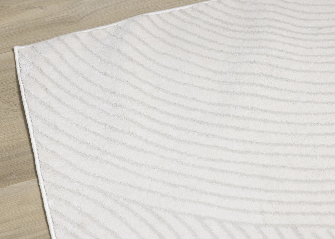 Hillary Modern Swirls Area Rug - Cream - 7' X 10'
