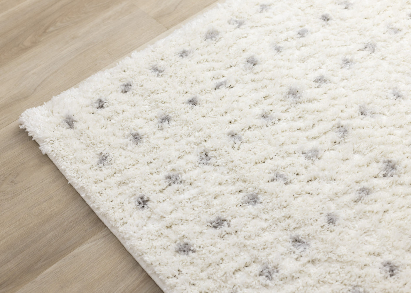 Palmer Casual Contemporary Speckled Area Rug - White Grey - 5' X 8'