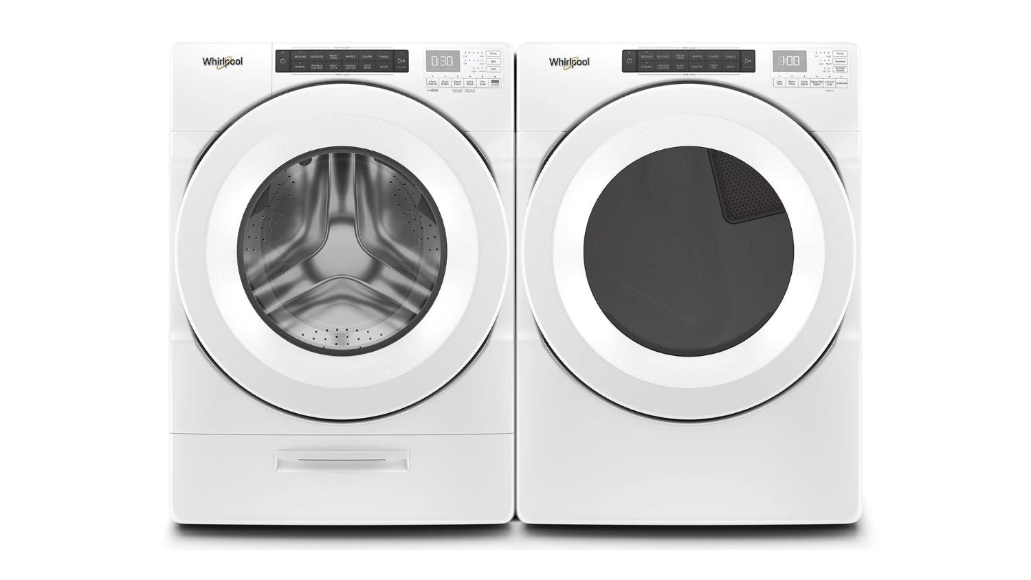 Whirlpool White Front-Load Washer (5.0 cu. ft.) & Electric Dryer 7.4 cu. ft.) - WFW560CHW/YWED560LHW