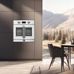 Forno Gallico Stainless Steel 30" French Door Electric Wall Oven with True Convection and Air Fry (3.68 Cu. Ft.) - FBOEL1371-30