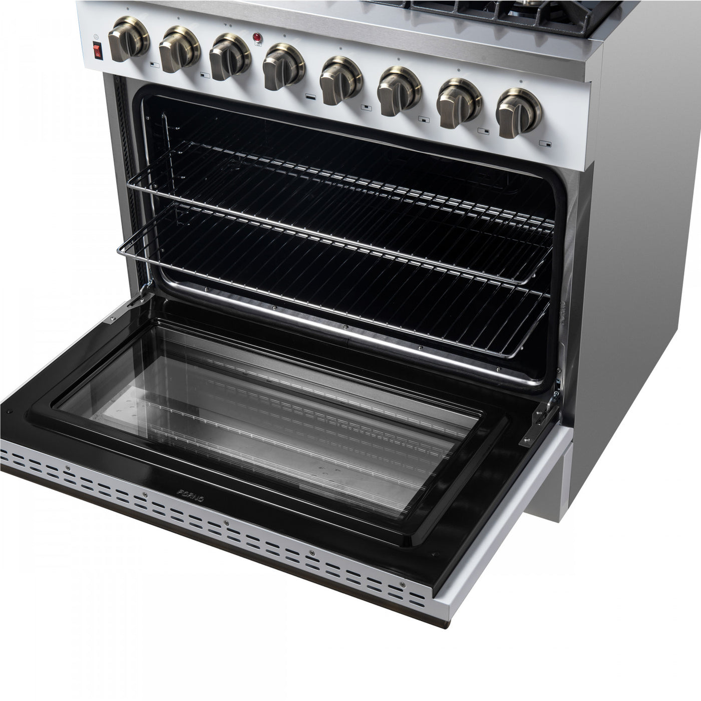 Forno Galiano 36" White Dual Fuel Range (5.36 Cu. Ft.) - FFSGS6156-36WHT