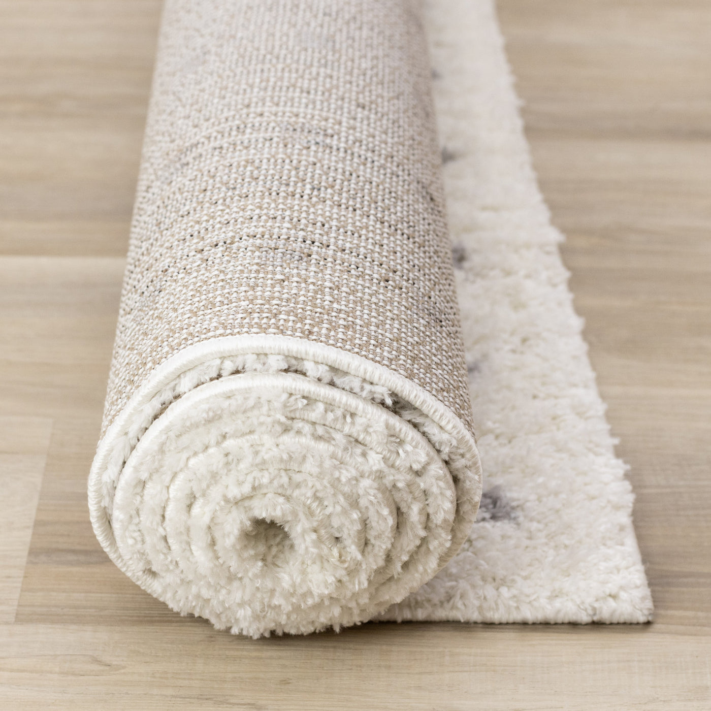 Palmer Casual Contemporary Speckled Area Rug - White Grey - 5' X 8'