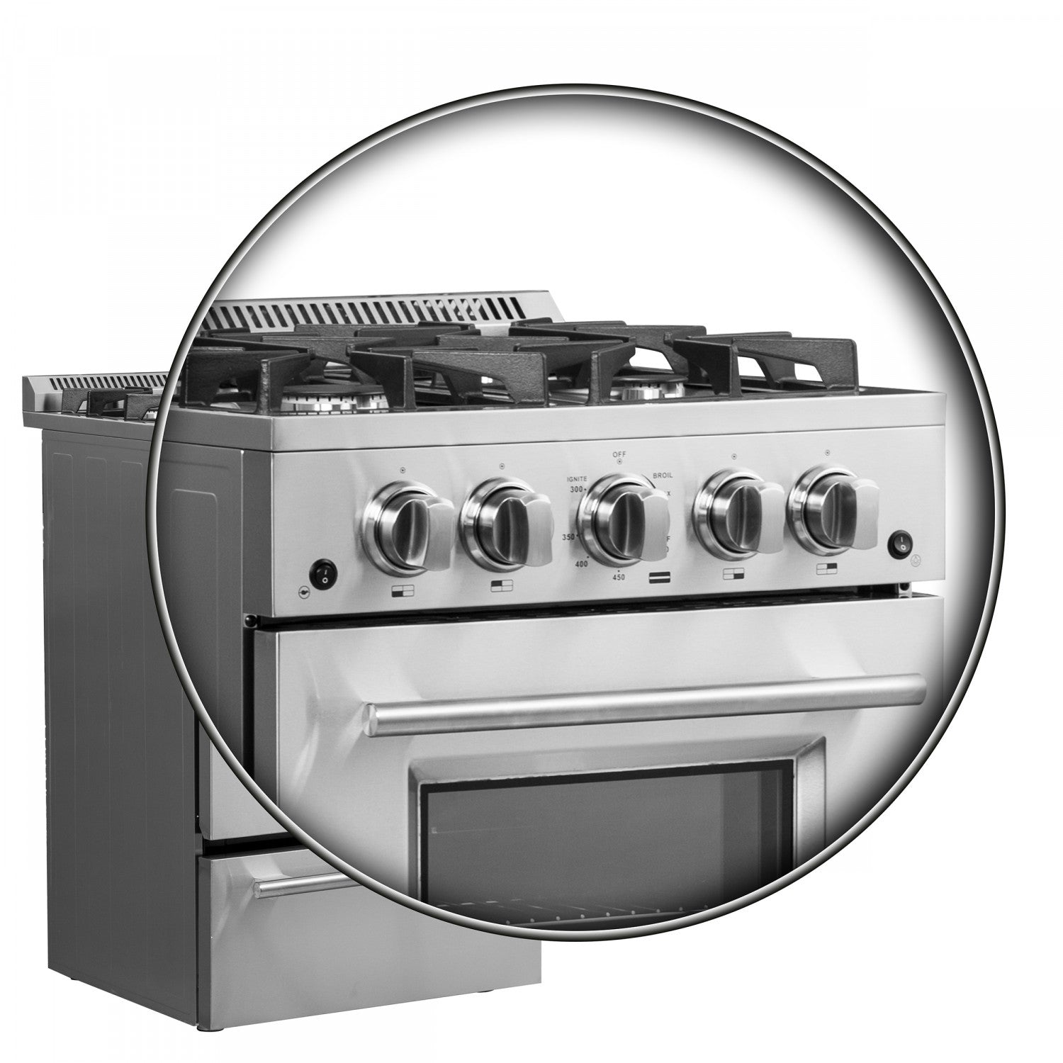 Forno Breno 24" Stainless Steel Freestanding Gas Range with Air Fry (2.3 Cu. Ft.) - FFSGS6290-24