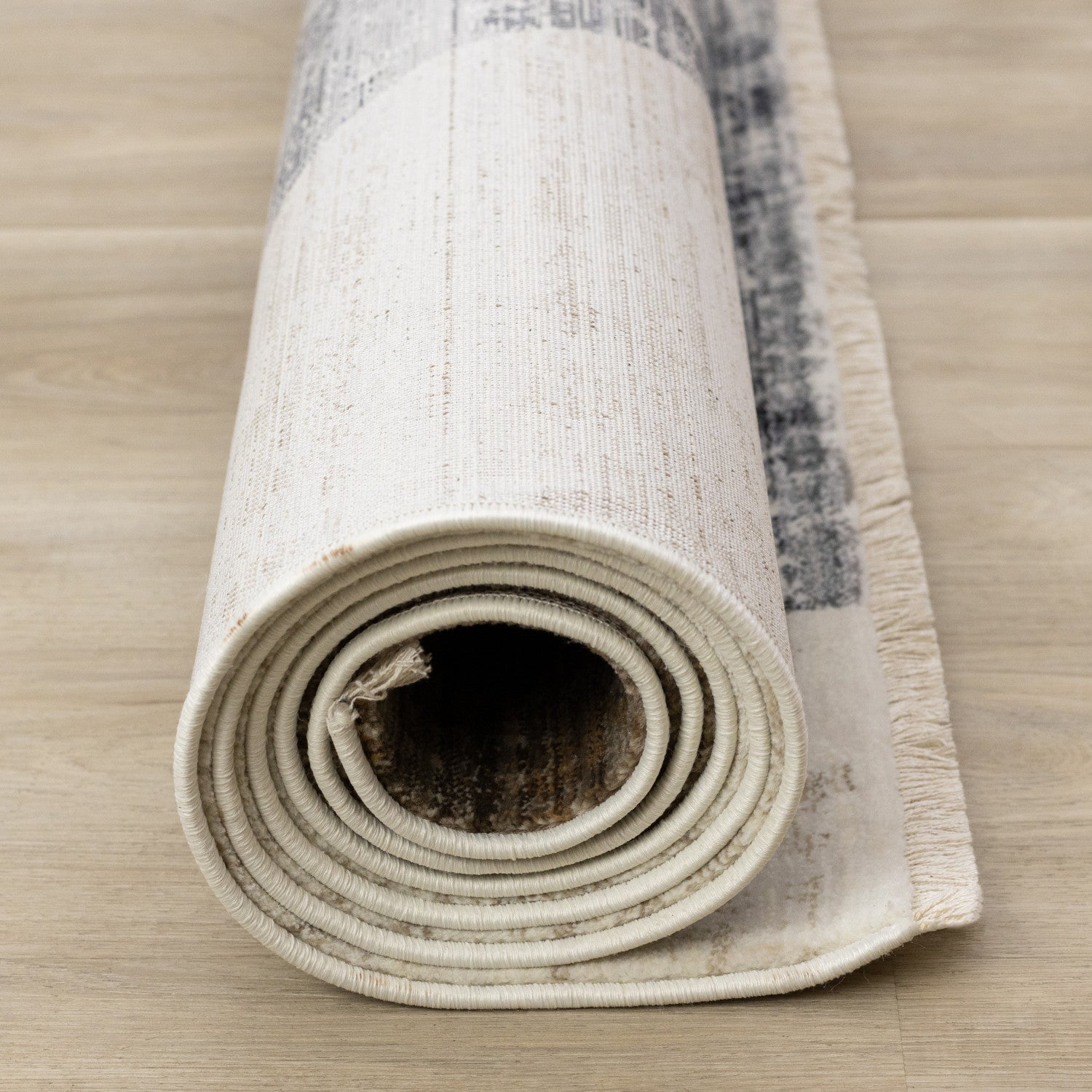 Sterling Modern Teardrop Area Rug - Brown Cream - 5' X 8'