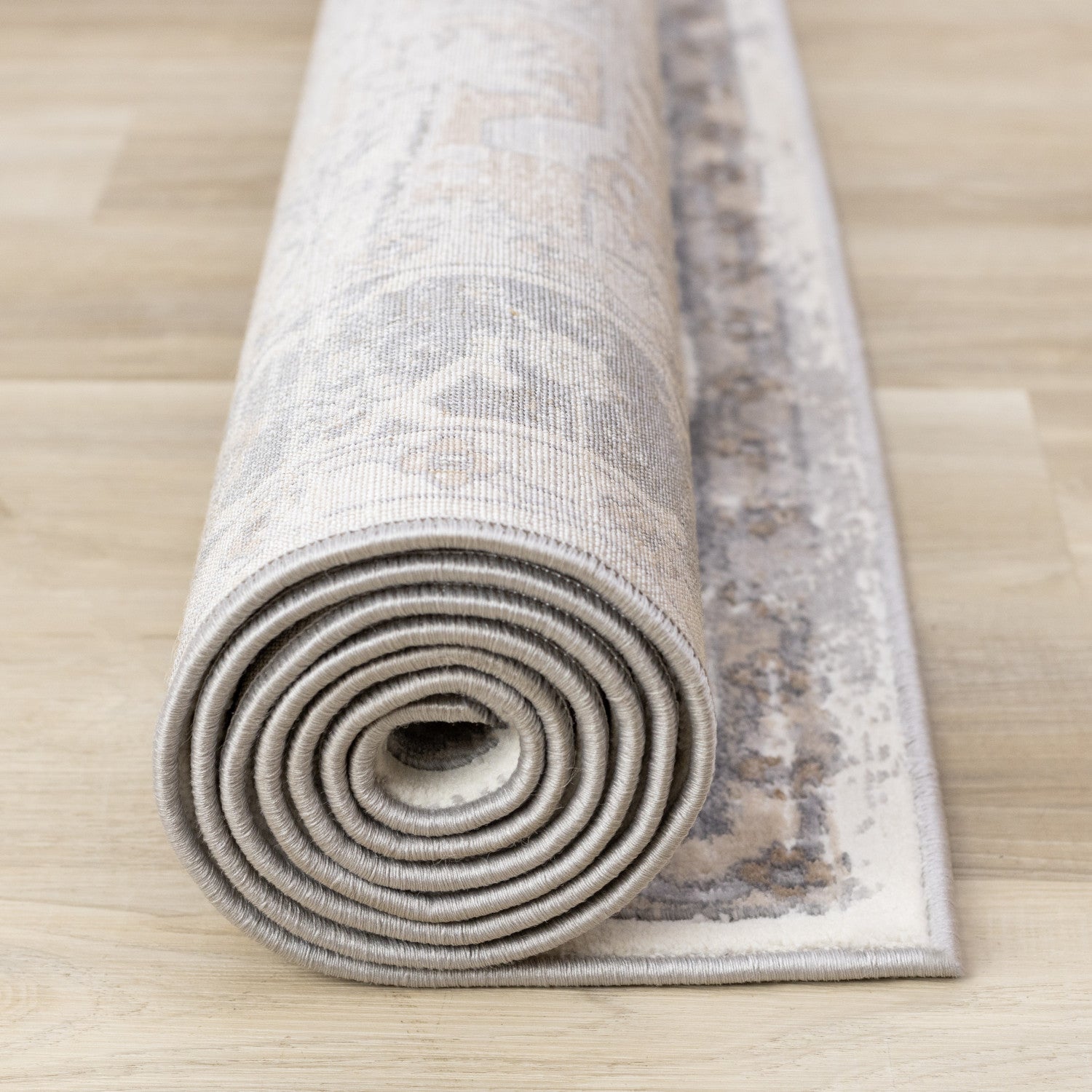 Elegant Traditional Area Rug - Grey Brown - 5' X 8'