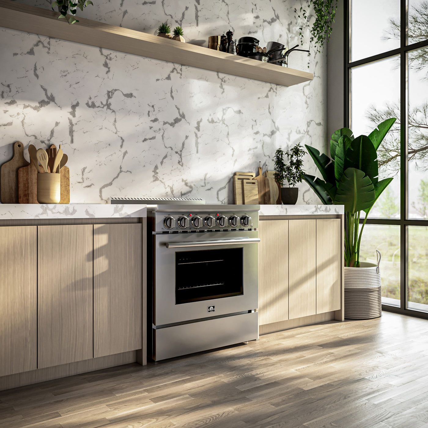 Forno Paolo Stainless Steel Freestanding Electric Range With True Convection (4.38 Cu. Ft.) - FFSEL6011-30