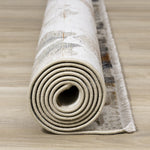 Sterling Contemporary Floral Area Rug - Cream Green Rust - 5' X 8'