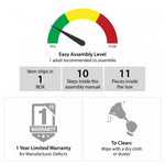 Channing Wide 2 Door Storage Cabinet with Mesh Metal - Navy