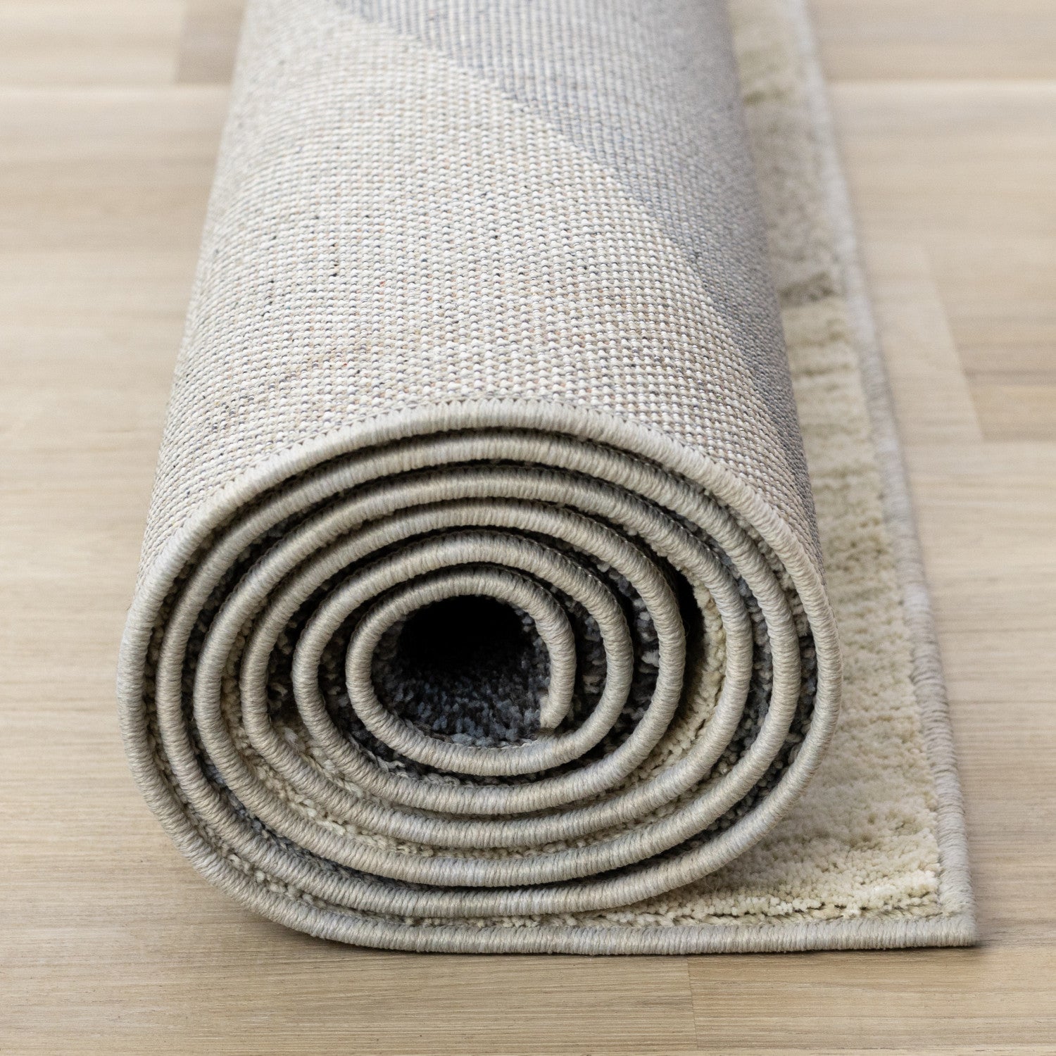 Recycled Polyester Modern Teardrop Area Rug - 5' X 8' - Blue/Grey