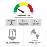 Channing 2 Door Storage Cabinet with Mesh Metal - Navy