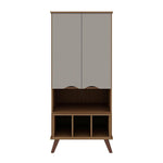 Applesham Display Cabinet - Off White/Maple Cream