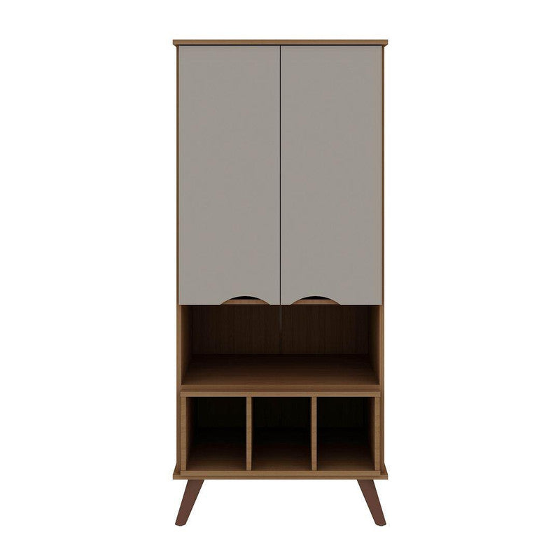 Applesham Display Cabinet - Off White/Maple Cream
