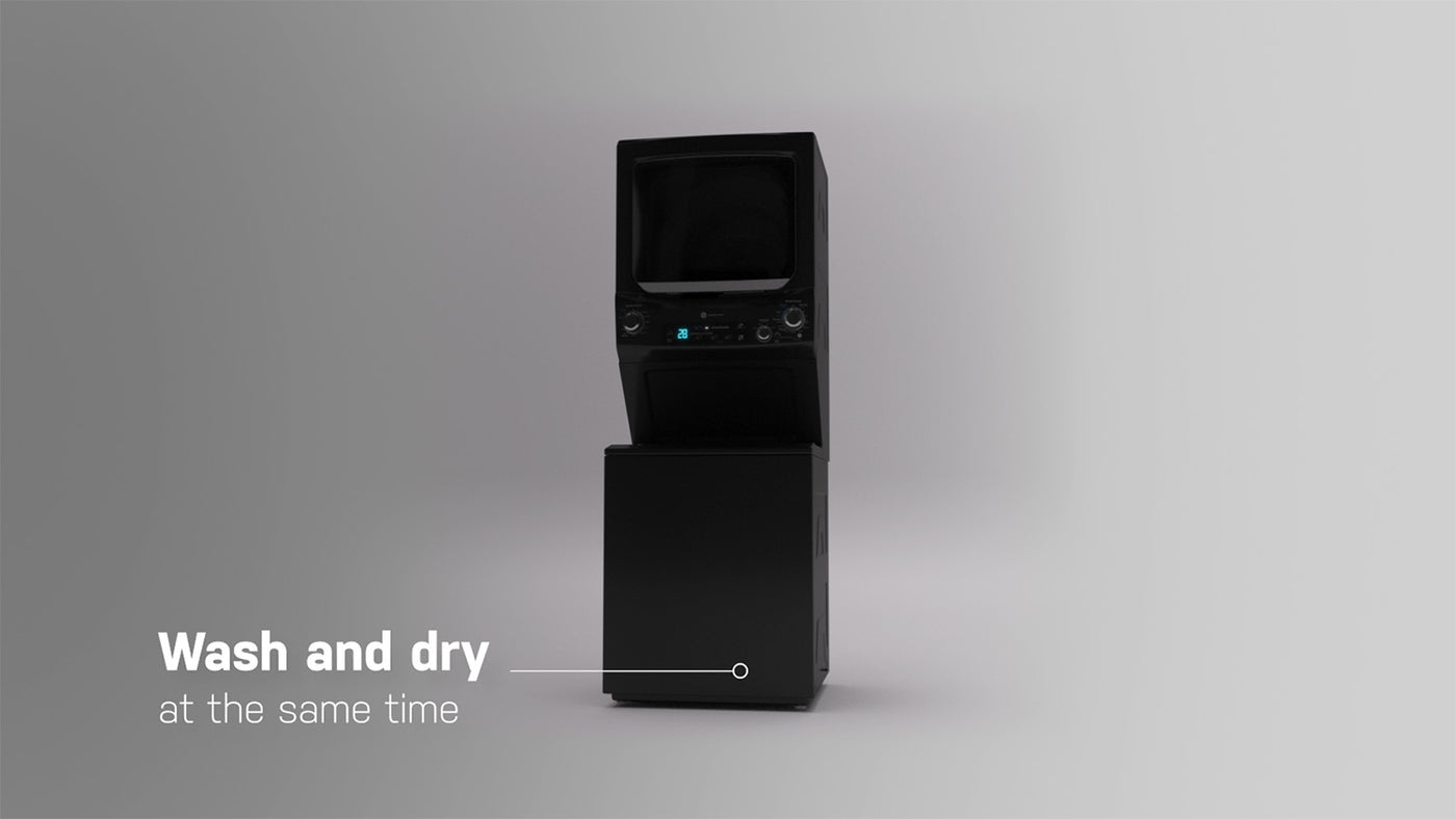 GE Diamond Grey Unitized Spacemaker (10.4 Cu. Ft.) - GUD57EEMTDG