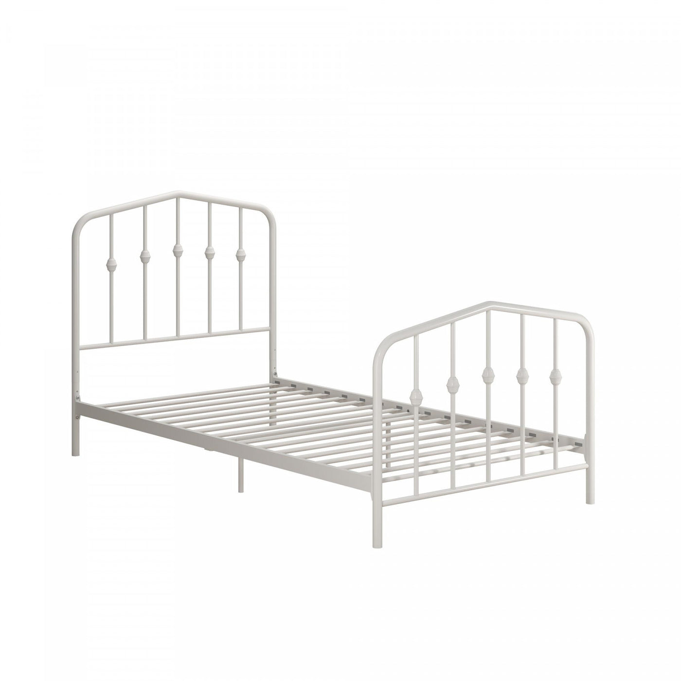 Novogratz Bushwick Metal Platform Twin Bed - Off White
