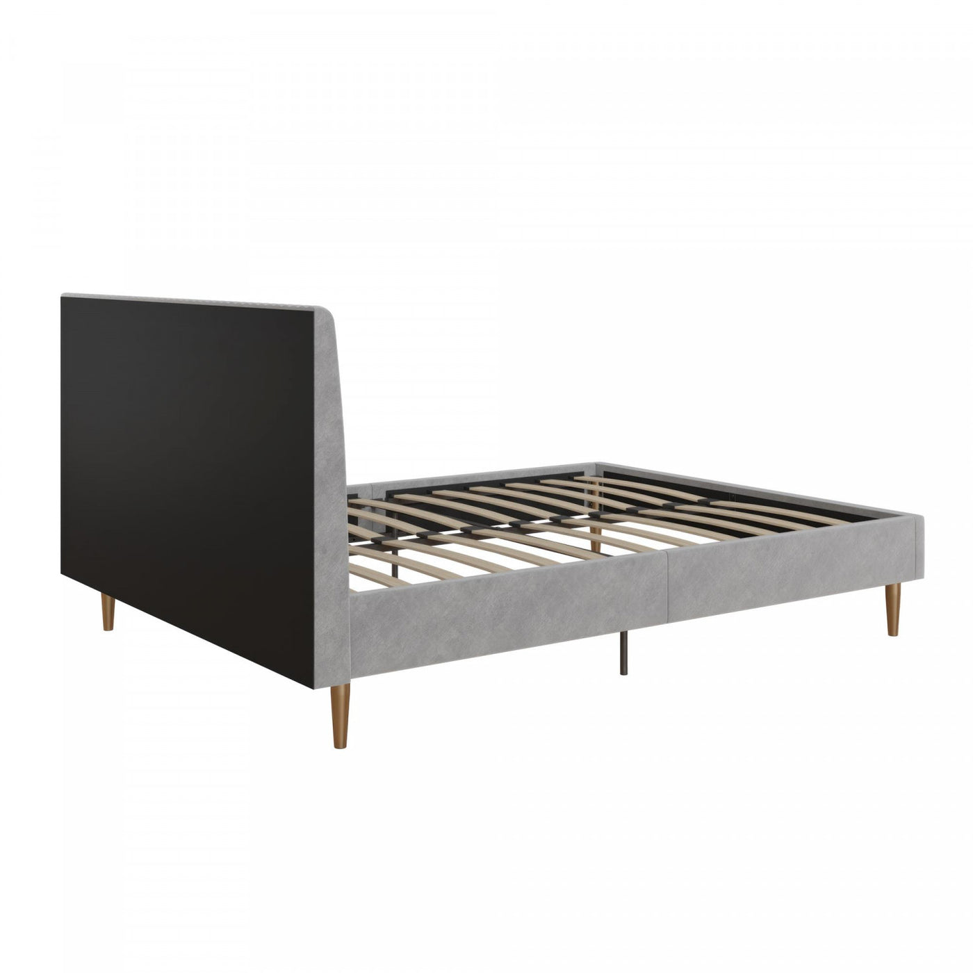 Daphne Upholstered Queen Bed - Light Gray Velvet