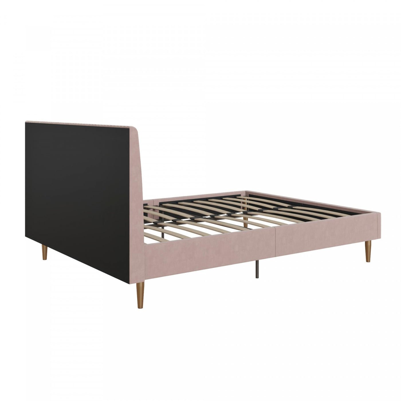 Daphne Upholstered Queen Bed - Blush Velvet