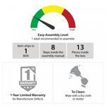 Channing Tall 2 Door Storage Cabinet with Mesh Metal - Navy