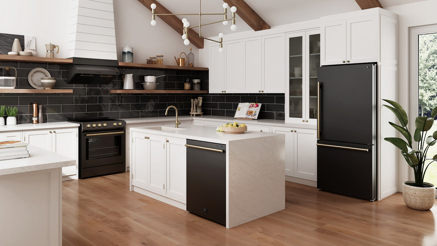 Forno Bari Black 30" 400 CFM Under Cabinet Range Hood - FRHUC5255-30BLK