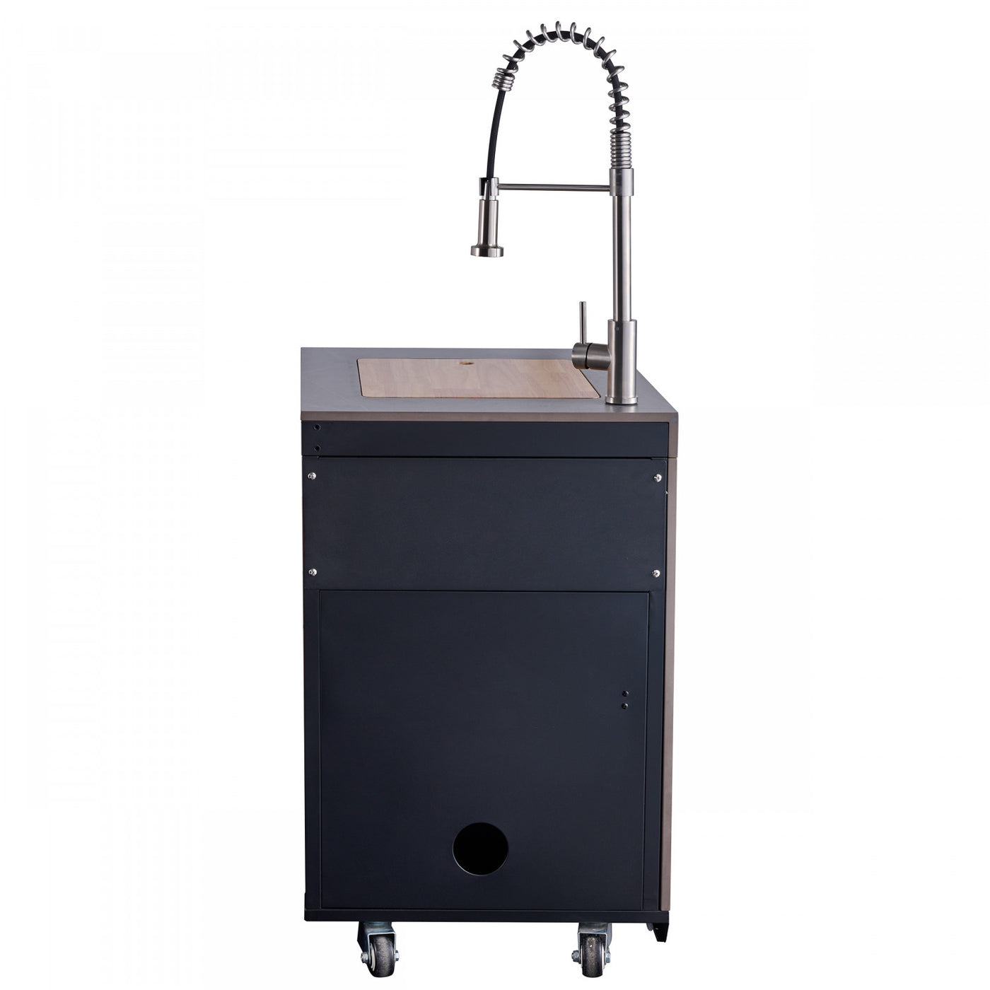 Forno Rimini Gray Countertop Outdoor Kitchen with 30" 62,600 BTU BBQ and Beverage Centre - FODKT2544BLK