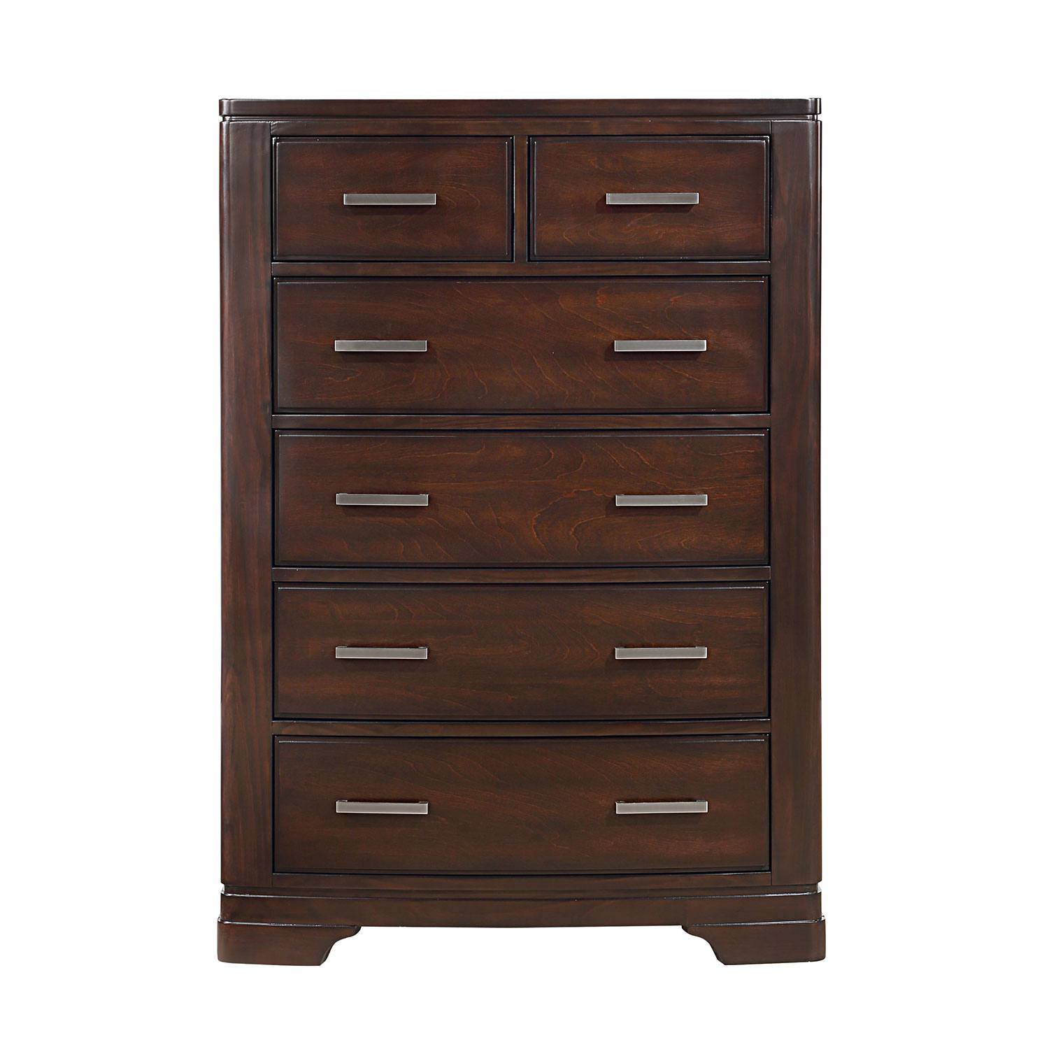 Arista 6-Drawer Chest - Brown Cherry