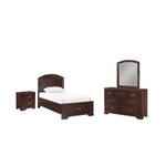 Arista 6-Piece Twin Storage Bedroom Package - Brown Cherry