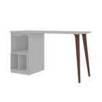 Applesham Extra Storage Desk and Floating Shelf Set - White