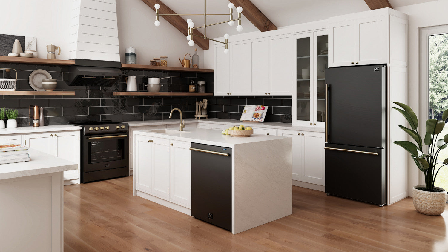 Forno Pozzo Black Built-in Top Control Dishwasher (49 dBa) - FDWBI8067-24BLK