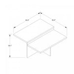 Brielle Two-Tiered Coffee Table - Faux White Marble