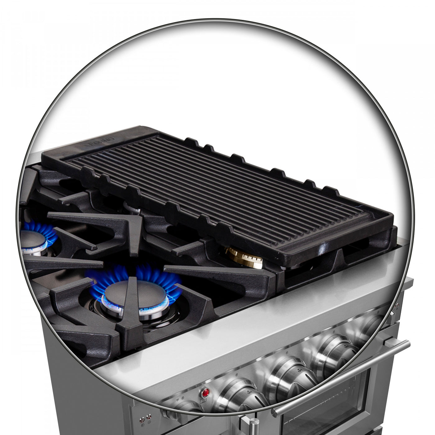 Forno Massimo 48" Stainless Steel French Door Freestanding Double Oven Gas Range (6.58 Cu. Ft.) - FFSGS6439-48