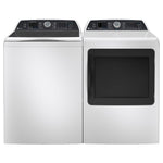 GE Profile White Top Load Washer (6.2 cu.ft.) & Electric Dryer with Sanitize Cycle (7.4 Cu. Ft) - PTW705BSTWS/PTD70EBMTWS