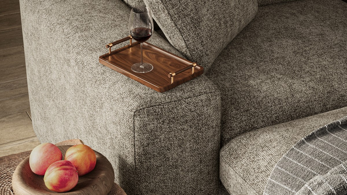 Soho All Foam Sectional - Brown