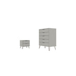 Nuuk 5-Drawer Dresser and Night Table Set - Off White