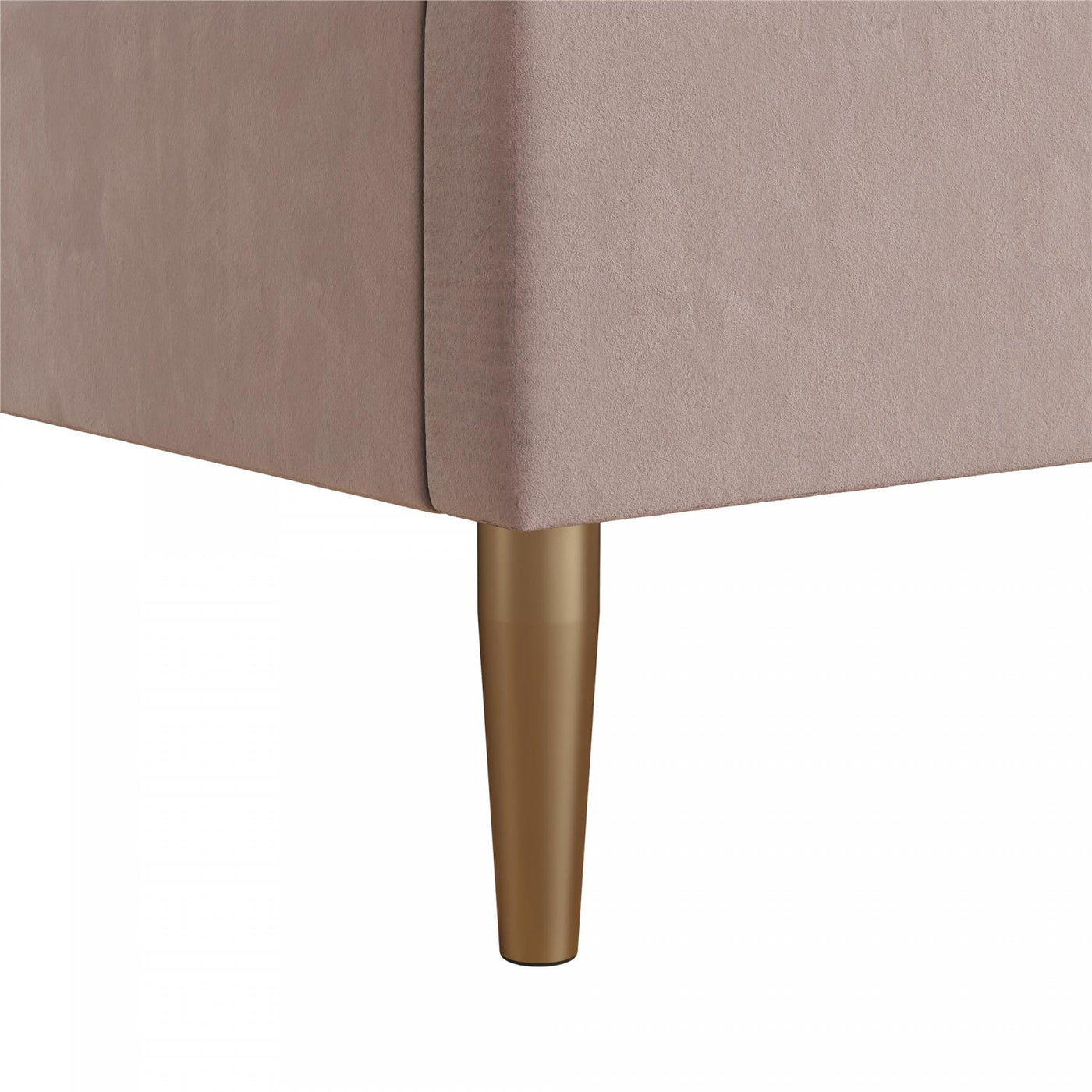 Daphne Upholstered Queen Bed - Blush Velvet