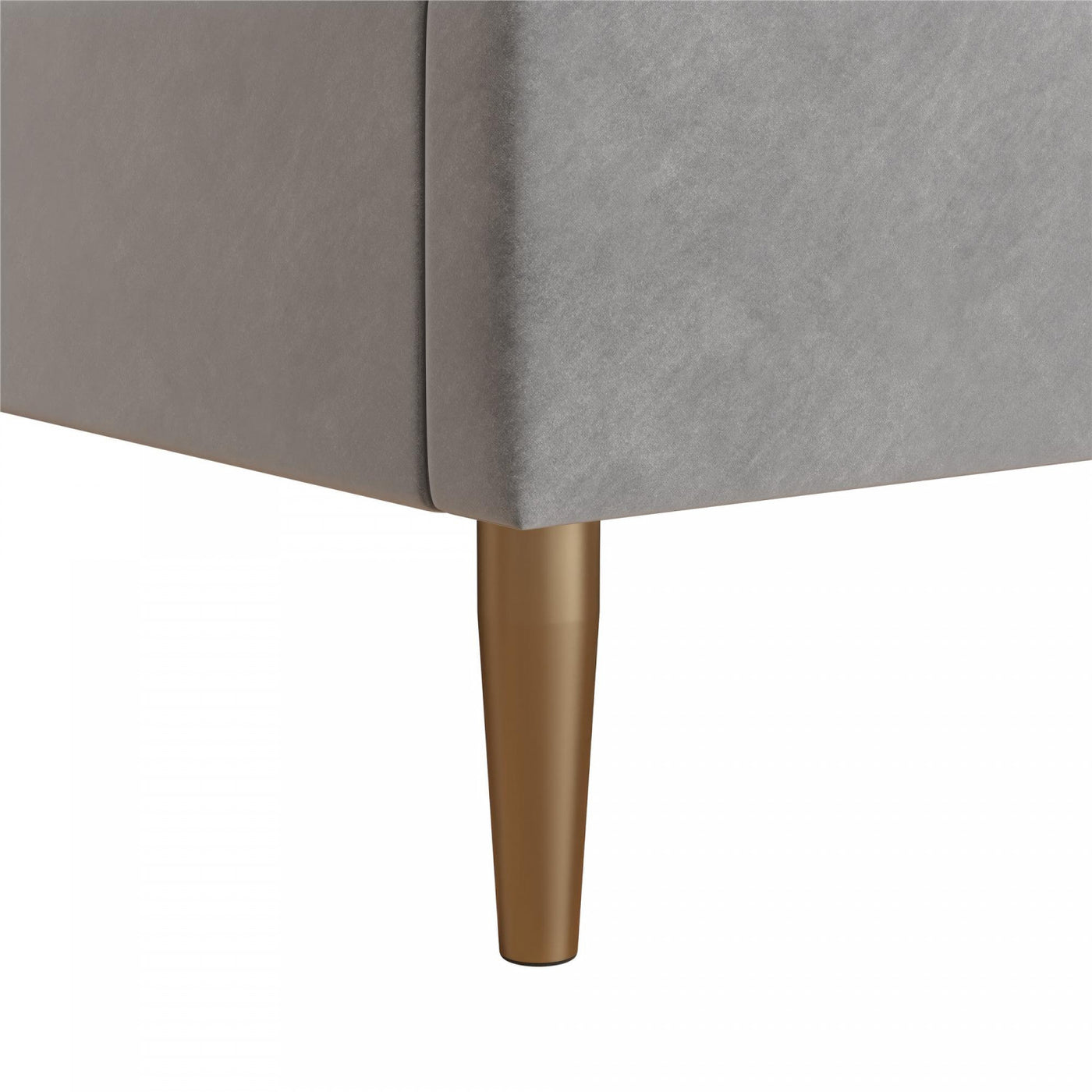 Daphne Upholstered Queen Bed - Light Gray Velvet