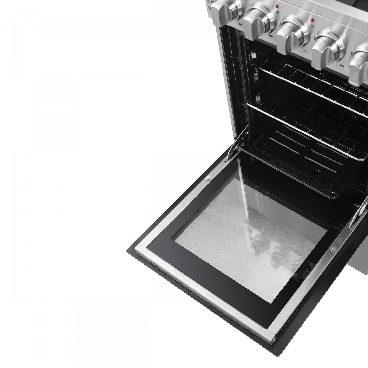 Forno Galiano 36" Stainless Steel French Door Electric Range with True Convection and Air Fry (5.36 Cu. Ft.) - FFSEL6917-36