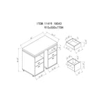 Kamala Expandable Office Desk - Dark Cherry