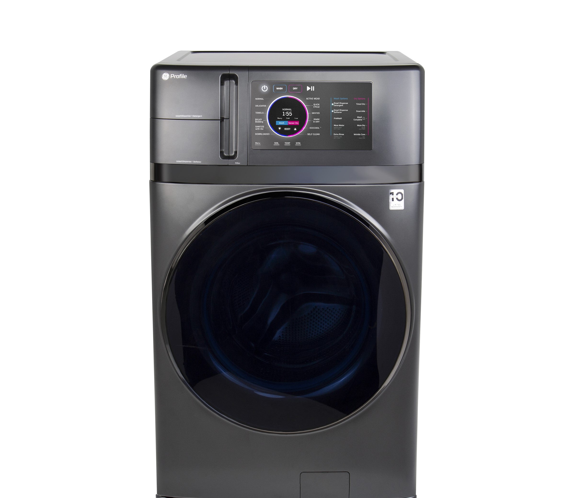 GE Profile Graphite 28" UltraFast All-in-One Washer/Dryer with Ventless Heat Pump (5.5 Cu.Ft.)- PFQ97HSPVDS
