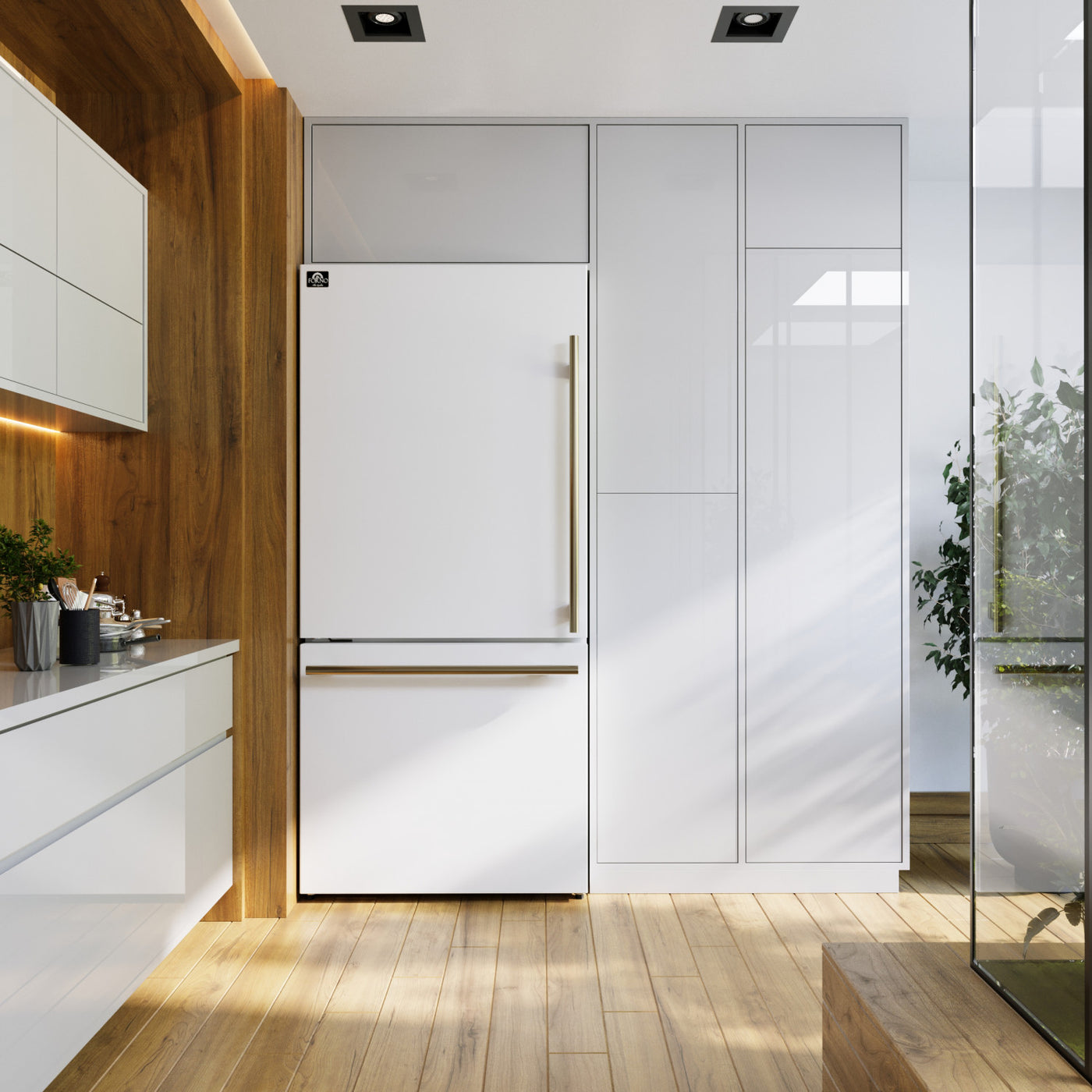 Forno Milano 31" White Bottom Freezer Refrigerator With Right Swing Door (17.2 Cu. Ft.) - FFFFD1786-31WHT