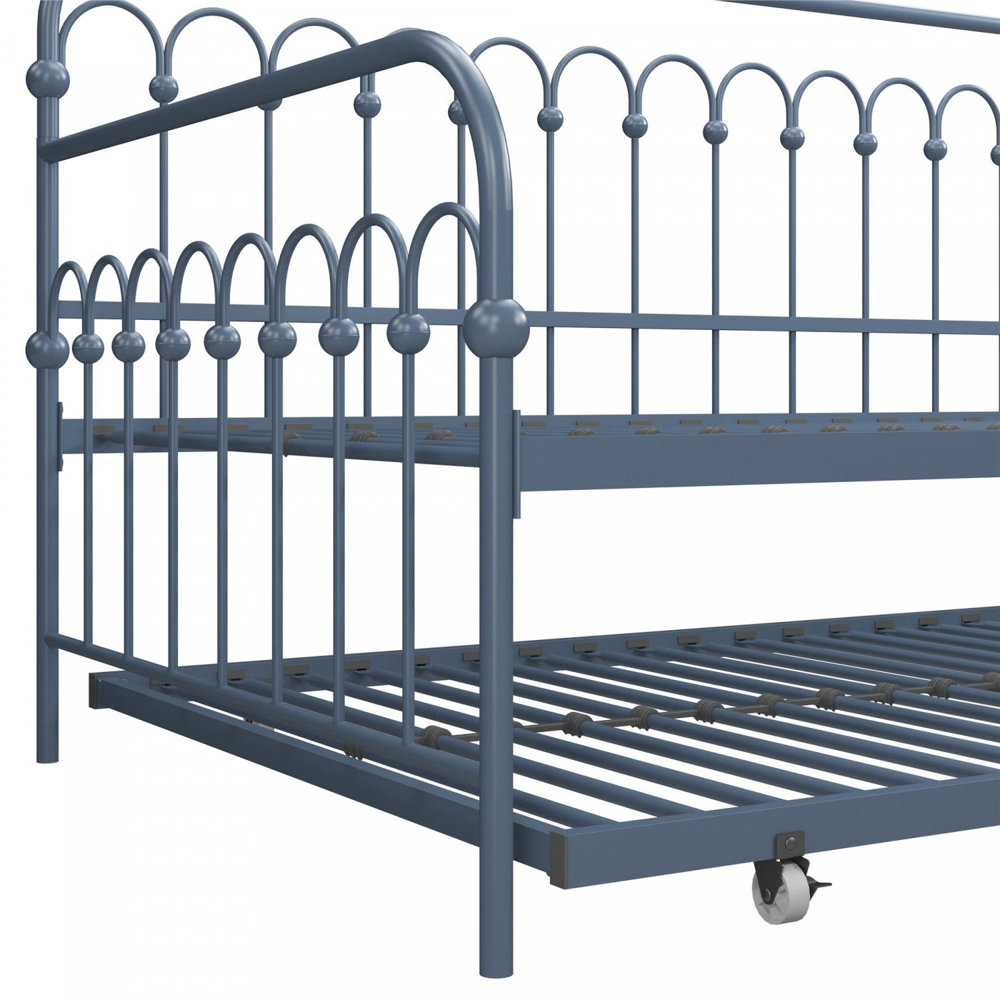 Novogratz Bright Pop Metal Twin Daybed with Trundle - Stone Blue