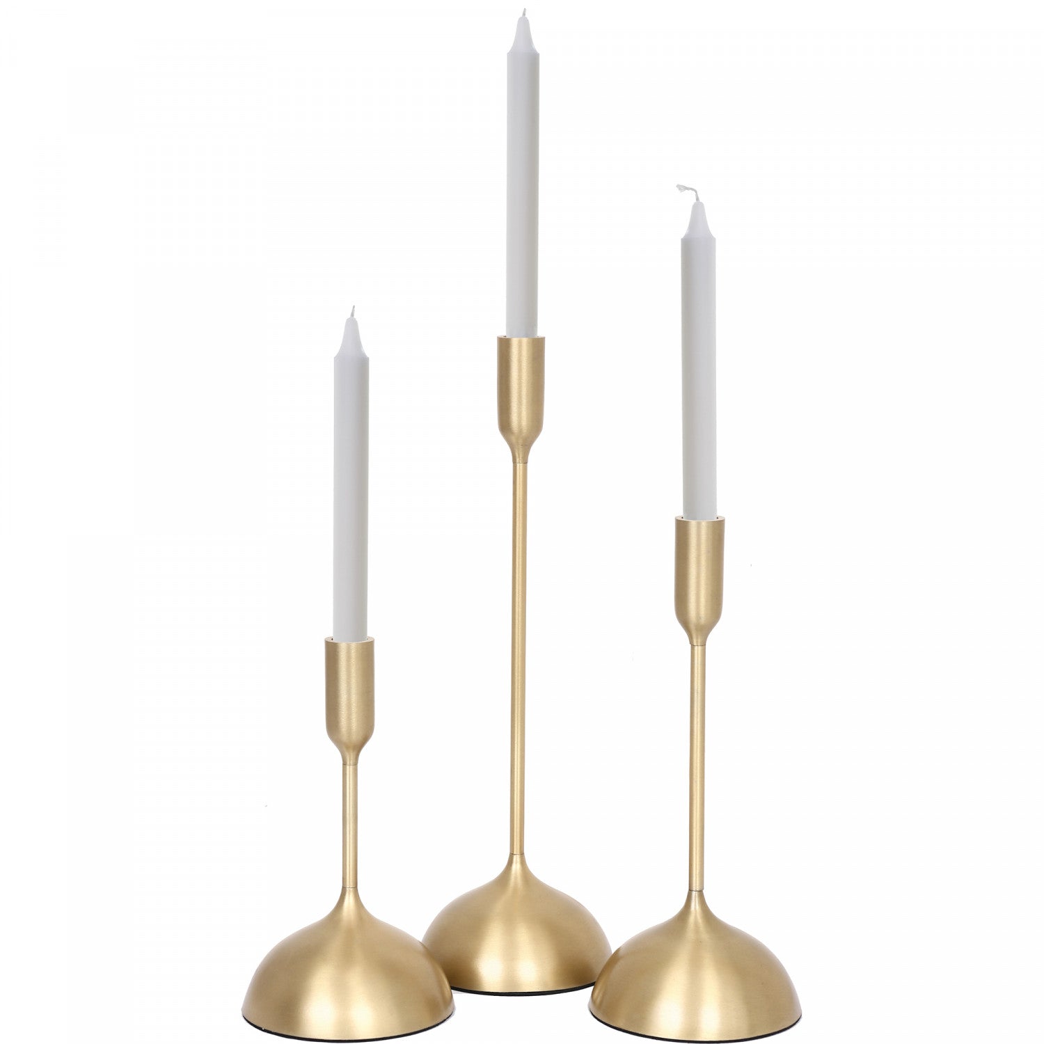 Amber Candle Holder - Gold - Set of Three