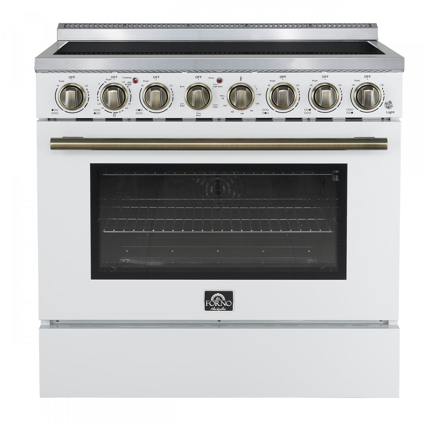 Forno Paolo 36" White Freestanding Electric Range With True Convection (5.44 Cu. Ft.) - FFSEL6011-36WHT