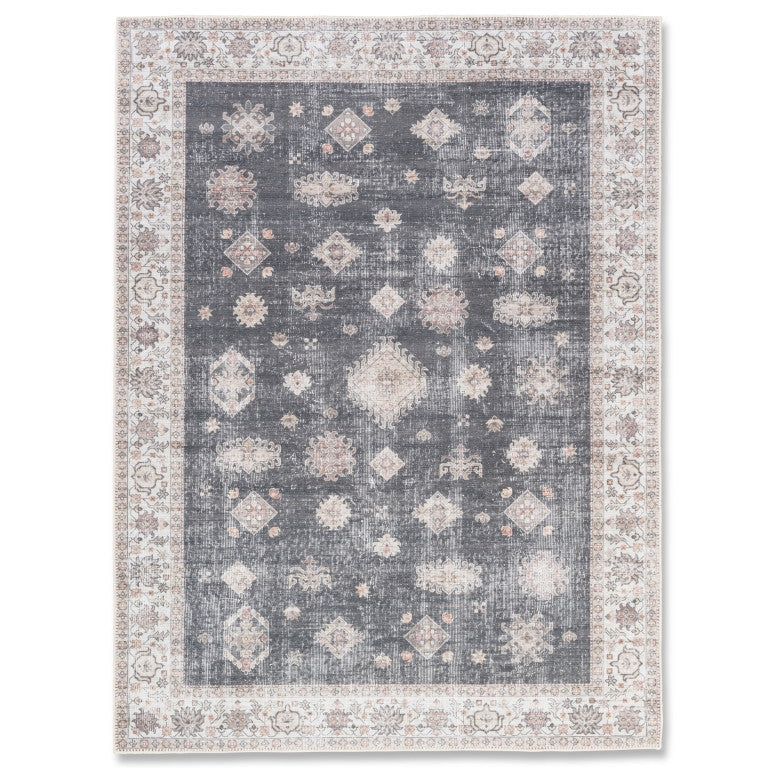 Aura Traditional Rug - 5' x 7' - Charcoal/Cream