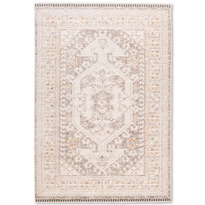 Poetic Bordered Rug - 6' x 9' - Antique White/Brown