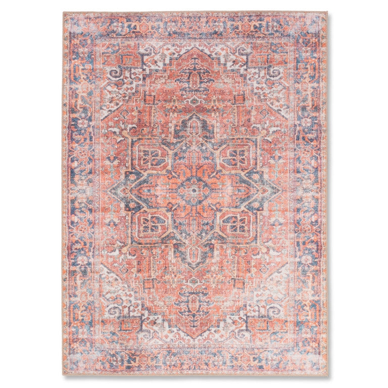Aura Traditional Rug - 8' x 10' - Red/Blue